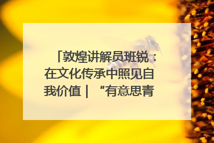 敦煌讲解员班锐：在文化传承中照见自我价值｜“有意思青年”高校公益计划