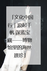 文化中国行｜浪起千帆 深蓝宝藏——博物馆里的海丝遗珍