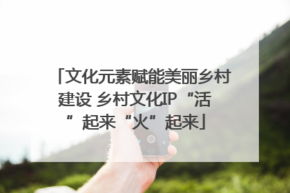 文化元素赋能美丽乡村建设 乡村文化IP“活”起来“火”起来