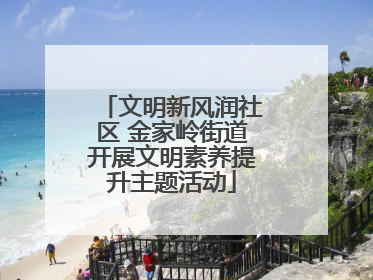 文明新风润社区 金家岭街道开展文明素养提升主题活动