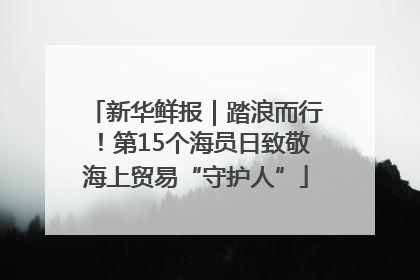 新华鲜报｜踏浪而行！第15个海员日致敬海上贸易“守护人”