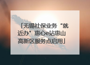 无锡社保业务“就近办”惠心e站惠山高新区服务点启用