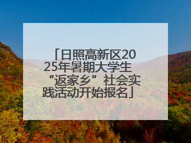 日照高新区2025年暑期大学生“返家乡”社会实践活动开始报名