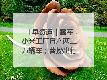 早资道｜雷军：小米工厂月产两三万辆车；曹操出行开启招股