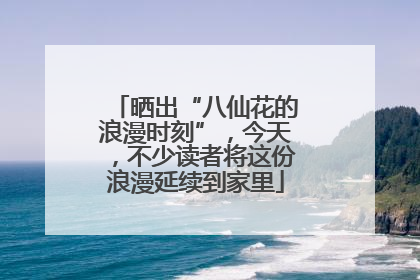 晒出“八仙花的浪漫时刻”，今天，不少读者将这份浪漫延续到家里