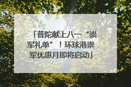 普陀献上八一“崇军礼单”！环球港崇军优惠月即将启动