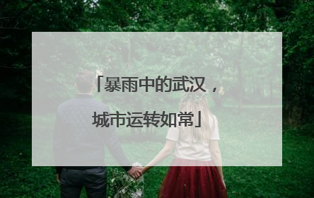暴雨中的武汉，城市运转如常