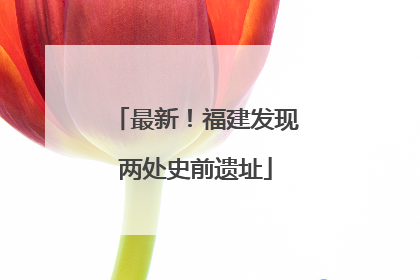 最新！福建发现两处史前遗址