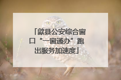 歙县公安综合窗口“一窗通办”跑出服务加速度