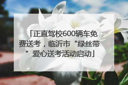 正直驾校600辆车免费送考，临沂市“绿丝带”爱心送考活动启动