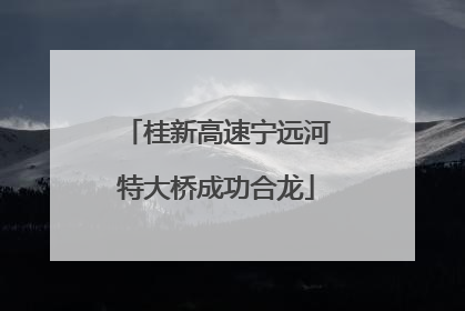 桂新高速宁远河特大桥成功合龙