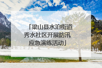 梁山县水泊街道秀水社区开展防汛应急演练活动