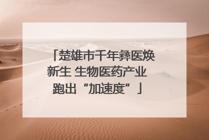 楚雄市千年彝医焕新生 生物医药产业跑出“加速度”