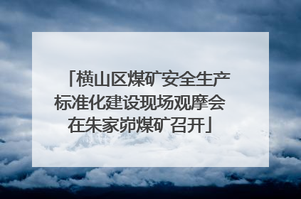 横山区煤矿安全生产标准化建设现场观摩会在朱家峁煤矿召开
