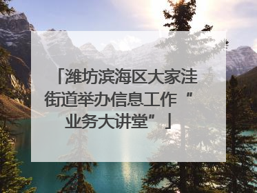 潍坊滨海区大家洼街道举办信息工作“业务大讲堂”