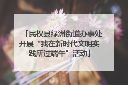 民权县绿洲街道办事处开展“我在新时代文明实践所过端午”活动