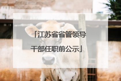 江苏省省管领导干部任职前公示