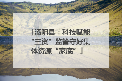 汤阴县：科技赋能“三资”监管守好集体资源“家底”