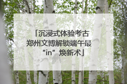 沉浸式体验考古 郑州文博解锁端午最“in”焕新术