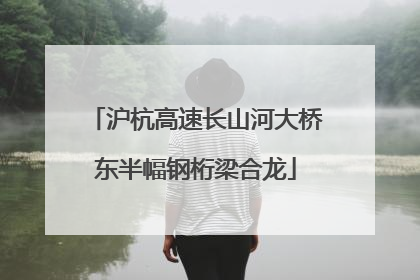 沪杭高速长山河大桥东半幅钢桁梁合龙