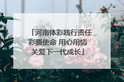 河南体彩践行责任彩票使命 用心用情关爱下一代成长