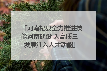 河南杞县全力推进技能河南建设 为高质量发展注入人才动能