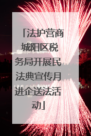 法护营商 城阳区税务局开展民法典宣传月进企送法活动