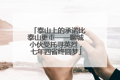 泰山上的承诺比泰山更重——聊城小伙受托寻英烈，七年四省终圆梦