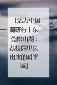 活力中国调研行丨东莞松山湖：荔枝园里长出来的科学城