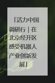 活力中国调研行｜在北京经开区感受机器人产业创新发展