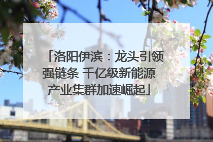 洛阳伊滨：龙头引领强链条 千亿级新能源产业集群加速崛起
