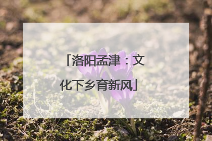 洛阳孟津：文化下乡育新风
