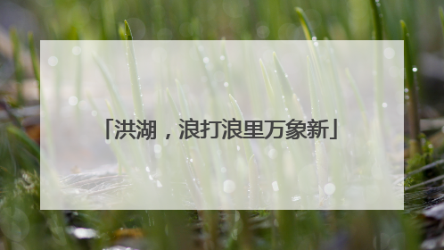 洪湖，浪打浪里万象新