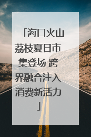 海口火山荔枝夏日市集登场 跨界融合注入消费新活力