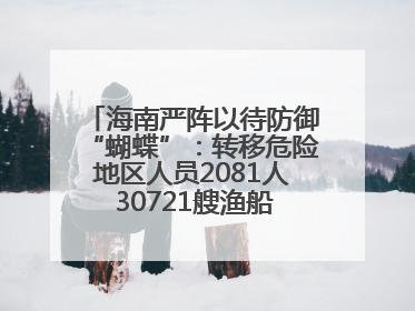 海南严阵以待防御“蝴蝶”：转移危险地区人员2081人 30721艘渔船全部进港避风
