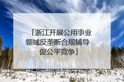 浙江开展公用事业领域反垄断合规辅导 促公平竞争