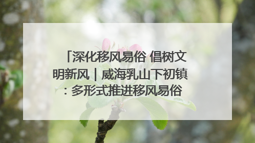 深化移风易俗 倡树文明新风｜威海乳山下初镇：多形式推进移风易俗 共筑文明和谐新风尚