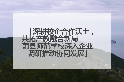 深耕校企合作沃土，共拓产教融合新局——萧县师范学校深入企业调研推动协同发展