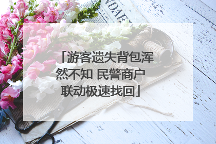游客遗失背包浑然不知 民警商户联动极速找回