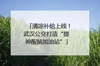 清凉补给上线！武汉公交打造“提神醒脑加油站”