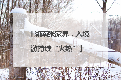 湖南张家界：入境游持续“火热”