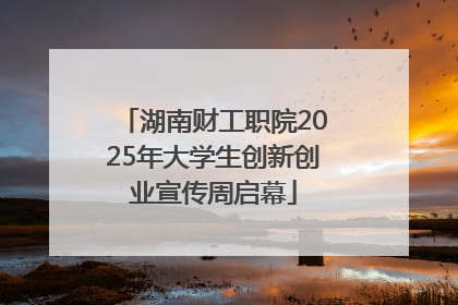 湖南财工职院2025年大学生创新创业宣传周启幕