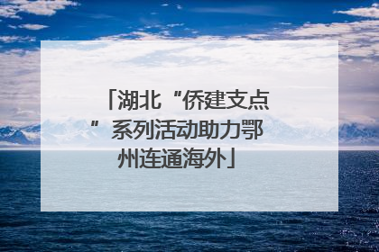 湖北“侨建支点”系列活动助力鄂州连通海外