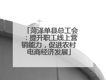 菏泽单县总工会：提升职工线上营销能力，促进农村电商经济发展