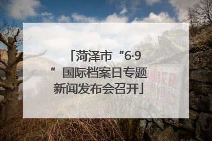 菏泽市“6·9”国际档案日专题新闻发布会召开