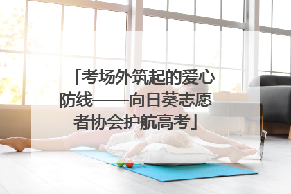 考场外筑起的爱心防线——向日葵志愿者协会护航高考