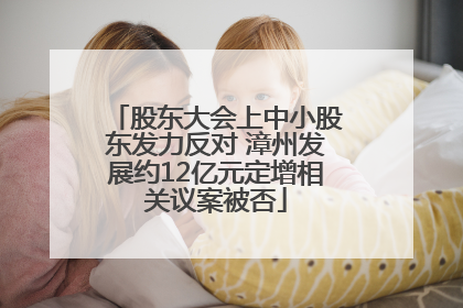 股东大会上中小股东发力反对 漳州发展约12亿元定增相关议案被否