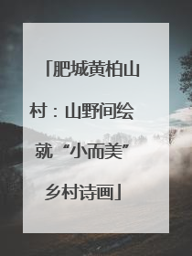 肥城黄柏山村：山野间绘就“小而美”乡村诗画
