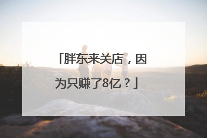 胖东来关店，因为只赚了8亿？