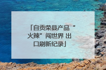 自贡荣县产品“火辣”闯世界 出口刷新纪录